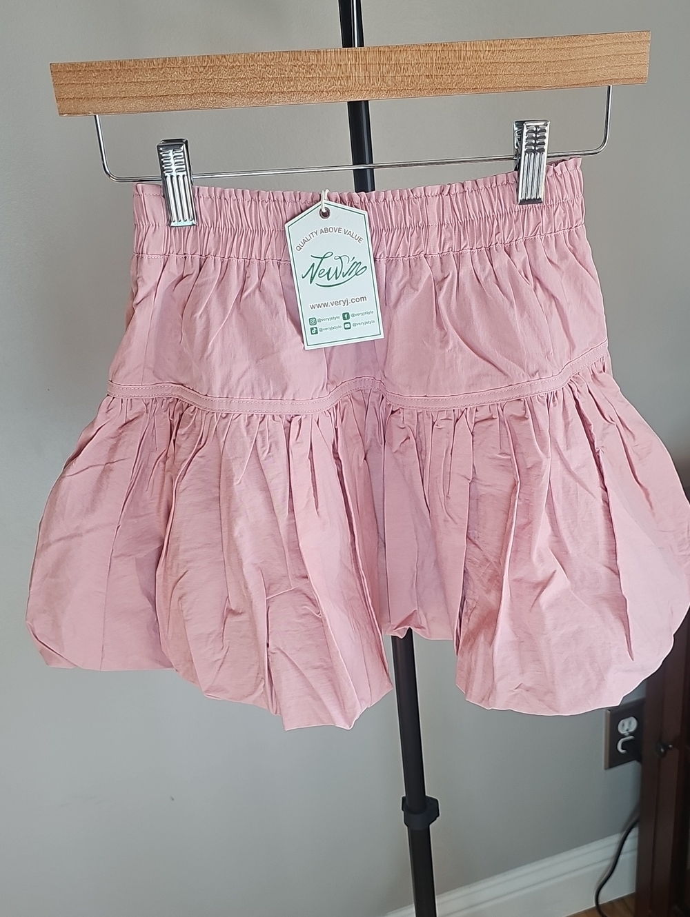 Very J Pink Tiered Skort